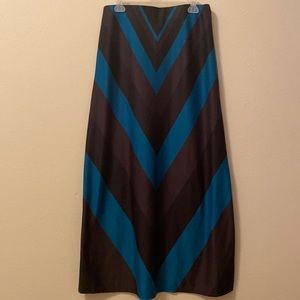Turquoise and black skirt